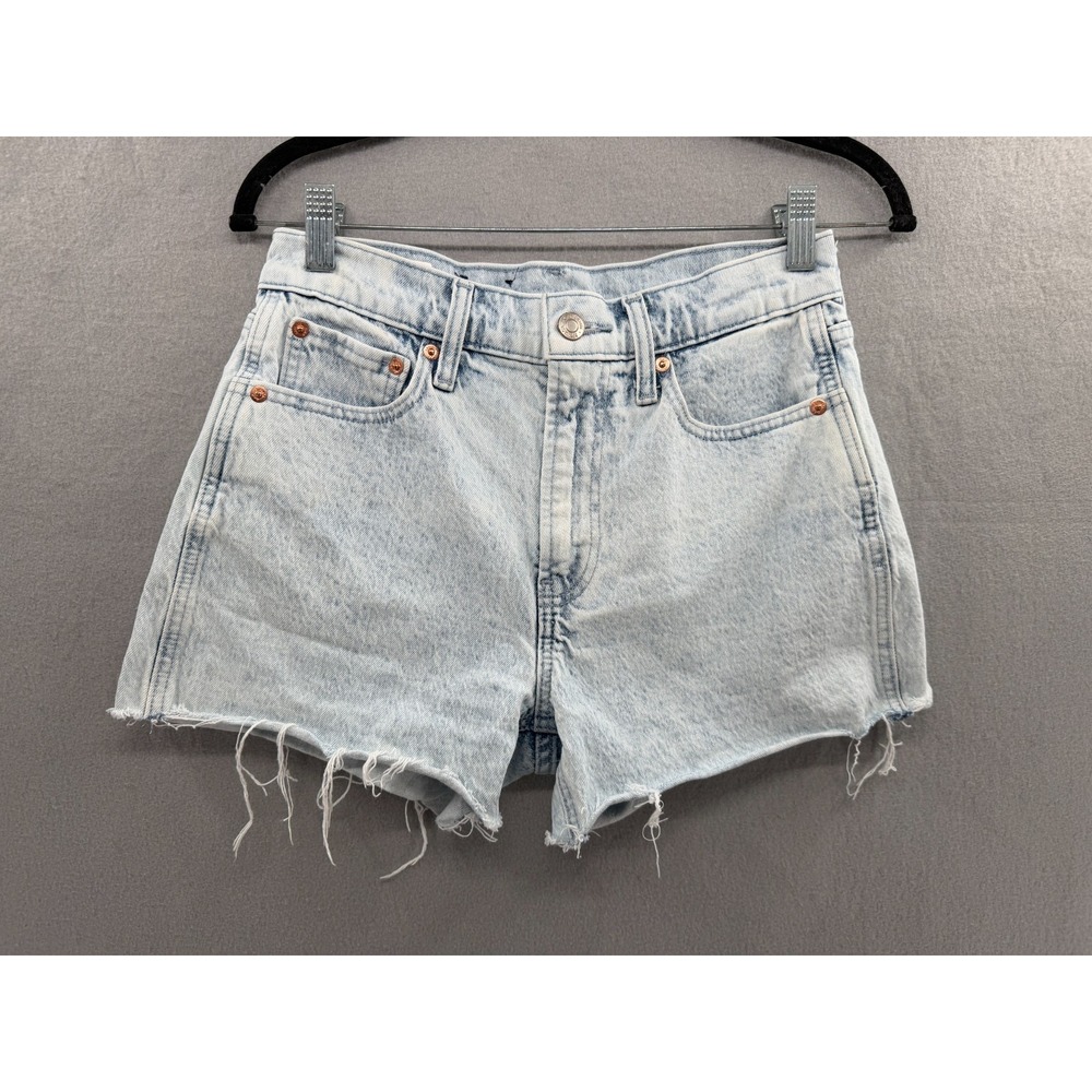 Gap High Rise Cheeky Denim Shorts Womens 26/2 Light Wash Distressed Cutoff Jean
